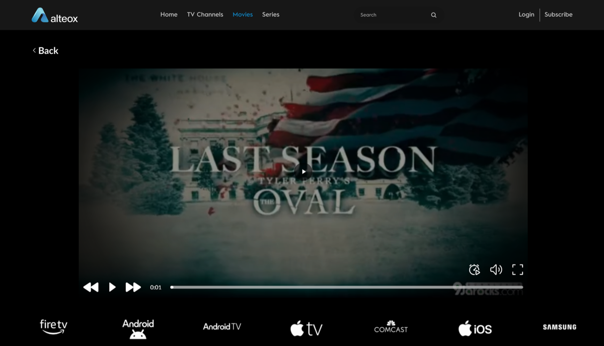 The player of the web app with a title playing